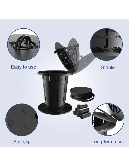 Inodoro portátil ALEVMOOM retráctil 2025 altura ajustable