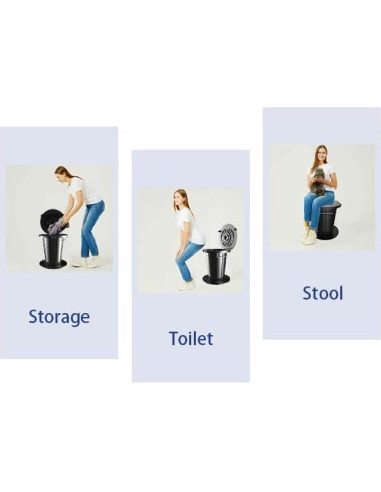 Inodoro portátil ALEVMOOM retráctil 2025 altura ajustable