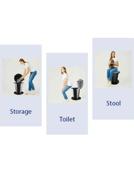 Inodoro portátil ALEVMOOM retráctil 2025 altura ajustable