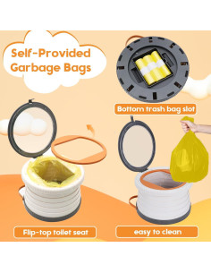 Inodoro portátil para niños G-88 con 75 bolsas de repuesto 2