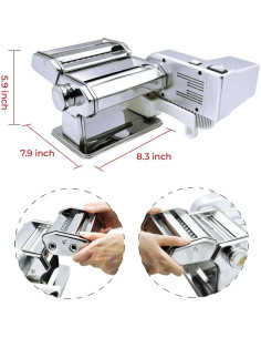 Máquina de Pasta Eléctrica Shule con Rodillos Ajustables 70W 2