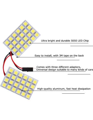 Luz de Techo LED RUICA 24SMD 12V Blanca - Paquete de 6