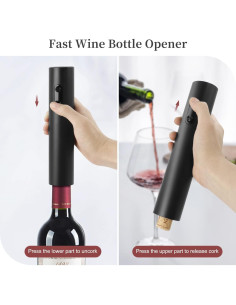 Sacacorchos Eléctrico KLT con Base y Accesorios para Vino 2