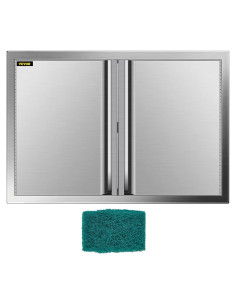 Puerta Doble BBQ VEVOR 75.5 x 53 cm Acero Inoxidable