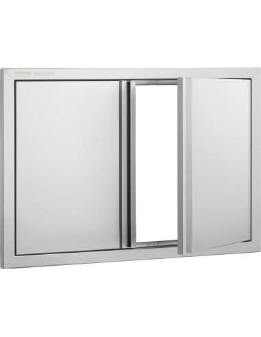 Puerta Doble BBQ VEVOR 75.5 x 53 cm Acero Inoxidable