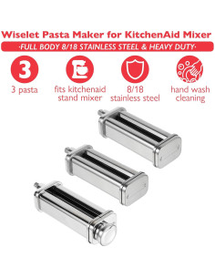 Accesorio para hacer pasta Wiselet 3 piezas acero inoxidable 2