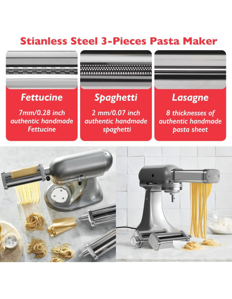 Accesorio para hacer pasta Wiselet 3 piezas acero inoxidable