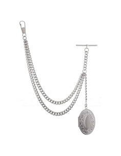 Cadena Reloj de Bolsillo Albert Holy Sins 35.56cm Plateada