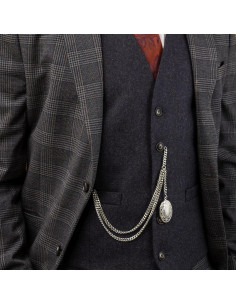 Cadena Reloj de Bolsillo Albert Holy Sins 35.56cm Plateada 2