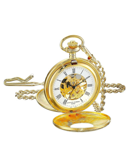 Reloj de bolsillo mecánico Charles-Hubert 47mm oro