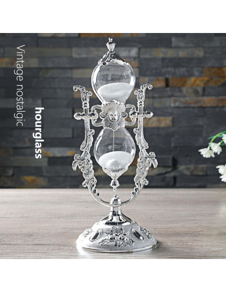 Reloj de Arena Rnuie 30 Min 29.97 cm Decorativo Plata