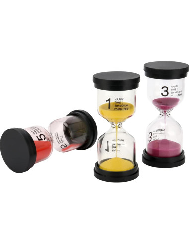 Temporizador de Arena HOZEON 8 Piezas Multicolor 1-60 Min