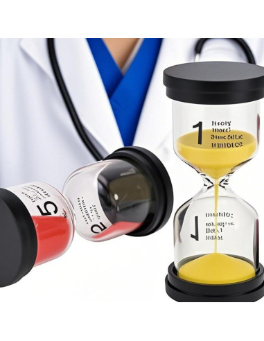 Temporizador de Arena HOZEON 8 Piezas Multicolor 1-60 Min