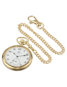 Reloj de bolsillo mecánico Charles-Hubert 3756-GA dorado 51mm