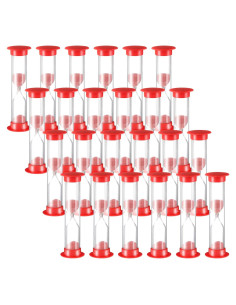 Temporizador de Arena Geelin 24 Pcs 1 Minuto Rojo Acrílico