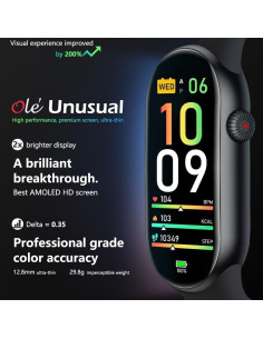 Rastreador de Fitness FITVII Ole AMOLED 1.6" Monitoreo Salud 2