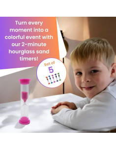 Set de 5 Relojes de Arena Gadgetime USA 2 Minutos Multicolor 2