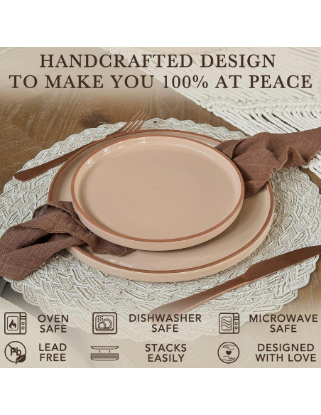 Juego de Platos Cerámicos Mora 6 Piezas 26.67 cm Chai