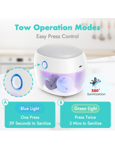 Desinfectante Portátil UV Papablic para Chupetes y Tetinas 2