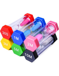 Conjunto de 6 Relojes de Arena PROLOSO Multicolor 30s a 10min 2