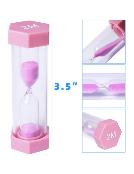 Conjunto de 6 Relojes de Arena PROLOSO Multicolor 30s a 10min