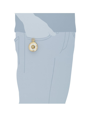 Reloj de Bolsillo Mecánico Charles-Hubert 3903-G Baño de Oro