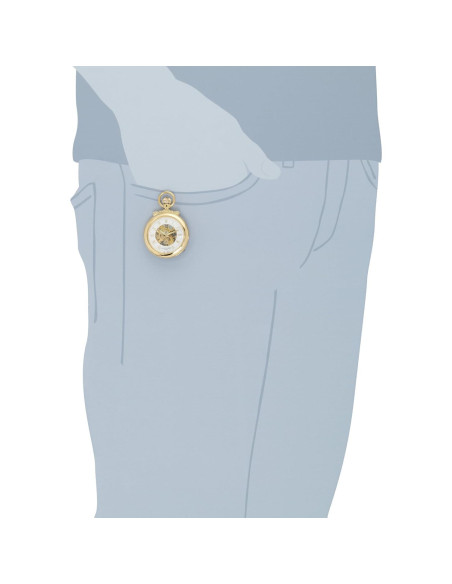 Reloj de Bolsillo Mecánico Charles-Hubert 3903-G Baño de Oro
