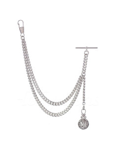 Cadena de Reloj de Bolsillo Holy Sins Plateada 30,48 cm