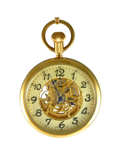 Reloj de bolsillo OGLE automático esqueleto 52mm acero 2