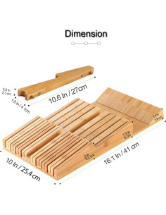 Bloque de Cuchillos de Bambú NIUXX para 16 Cuchillos 2
