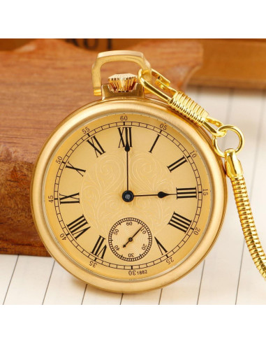 Reloj de bolsillo mecánico Alwesam acero inoxidable vintage