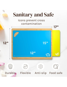 Juego de Tablas de Cortar de Bambú Cooler Kitchen 40x35 cm 2