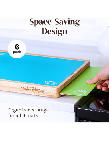 Juego de Tablas de Cortar de Bambú Cooler Kitchen 40x35 cm
