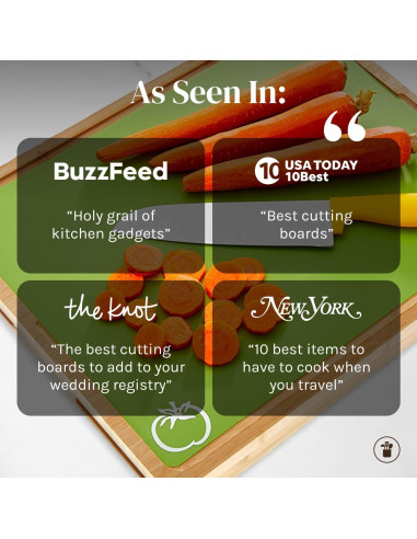 Juego de Tablas de Cortar de Bambú Cooler Kitchen 40x35 cm