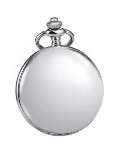 Reloj de bolsillo mecánico TREEWETO Vintage Doble Tapa Plata 2