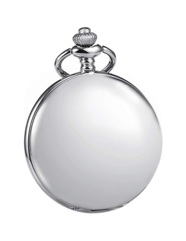 Reloj de bolsillo mecánico TREEWETO Vintage Doble Tapa Plata