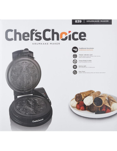 Chef'sChoice KrumKake Maker 1050W Antiadherente 6 Pulgadas