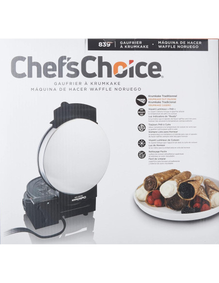 Chef'sChoice KrumKake Maker 1050W Antiadherente 6 Pulgadas