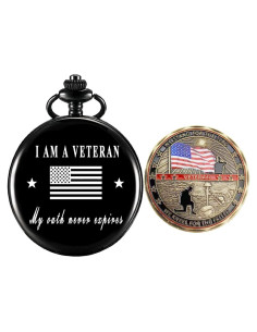 Reloj de Bolsillo Guangstore con Moneda para Veteranos