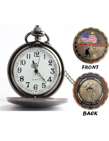 Reloj de Bolsillo Guangstore con Moneda para Veteranos