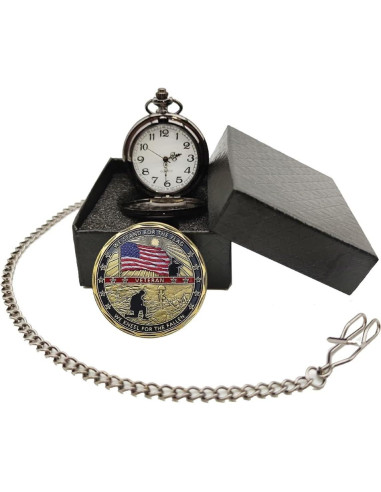 Reloj de Bolsillo Guangstore con Moneda para Veteranos