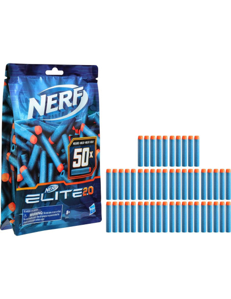 Paquete de 50 dardos Nerf Elite 2.0 de espuma