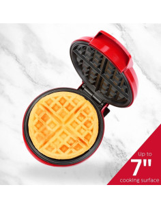Waffle Maker Belga Holstein 18 cm Antiadherente Rojo 2