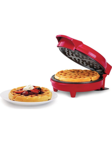 Waffle Maker Belga Holstein 18 cm Antiadherente Rojo