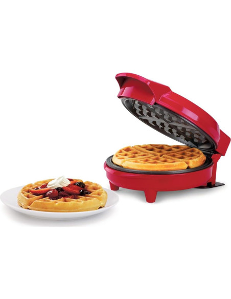 Waffle Maker Belga Holstein 18 cm Antiadherente Rojo