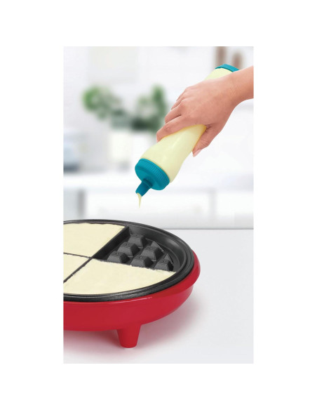 Waffle Maker Belga Holstein 18 cm Antiadherente Rojo