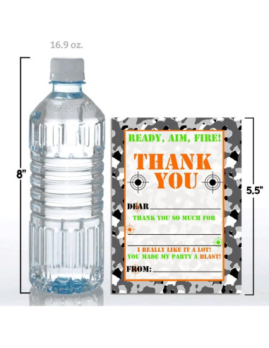 Tarjetas de Agradecimiento Laser Tag Amanda Creation 10 Pzs