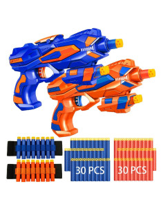 Paquete 2 Pistolas Blaster Banvih con 60 Dardos y Muñequera