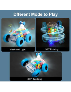 Coche Juguete Iluminado TAKIHON para Niños 1-3 Años 2