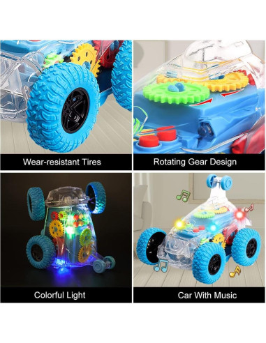 Coche Juguete Iluminado TAKIHON para Niños 1-3 Años
